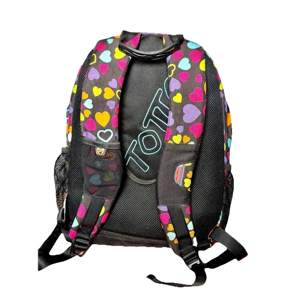 TOTTO Backpack Heart Pattern School Junior Bag